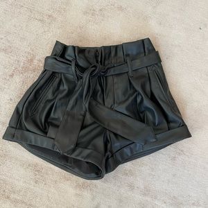 For Love and Lemons Leather Shorts